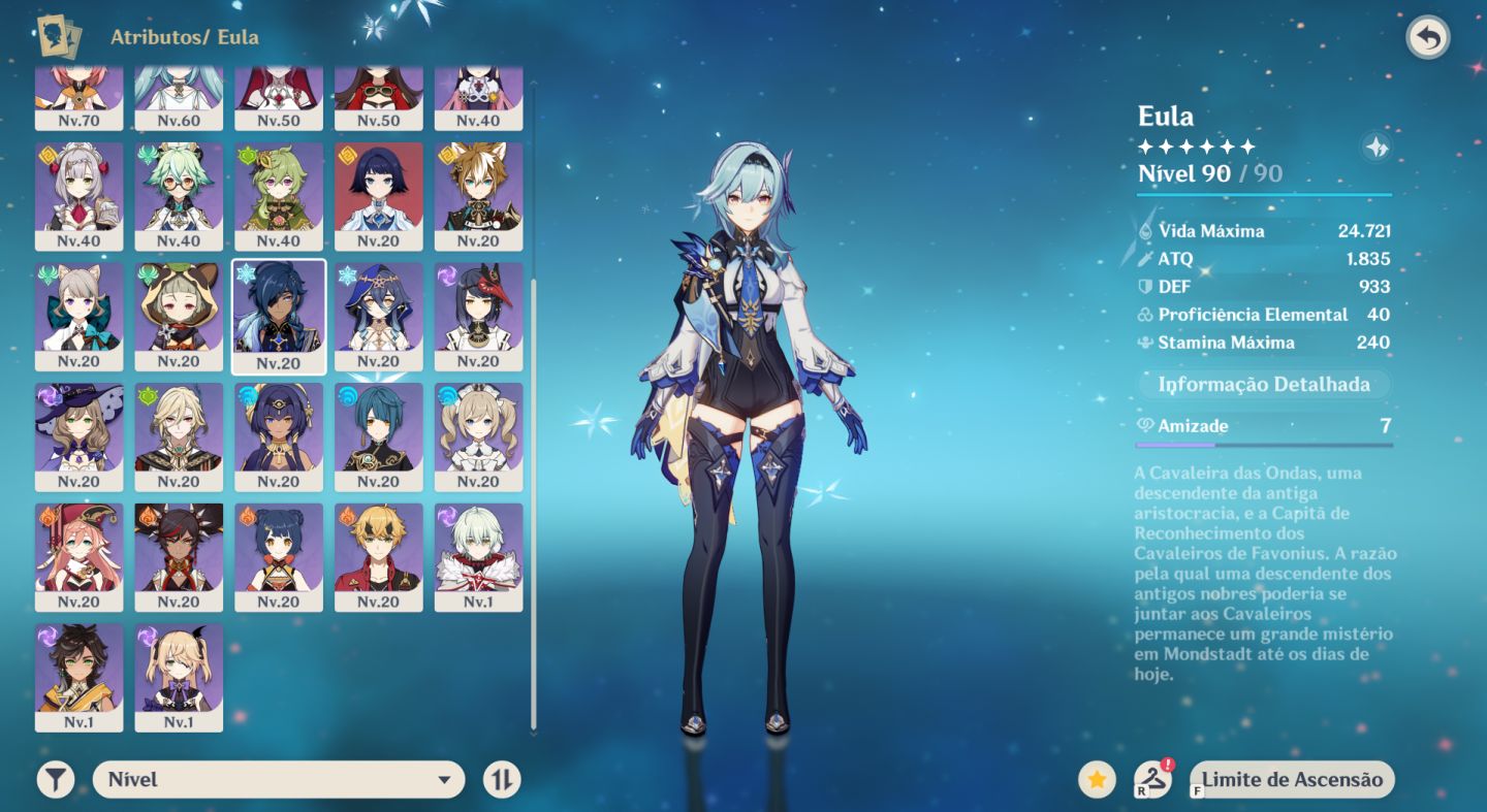 [Login Diário - Ar 55 - 9X T5] Eula, Raiden, Columbina +++