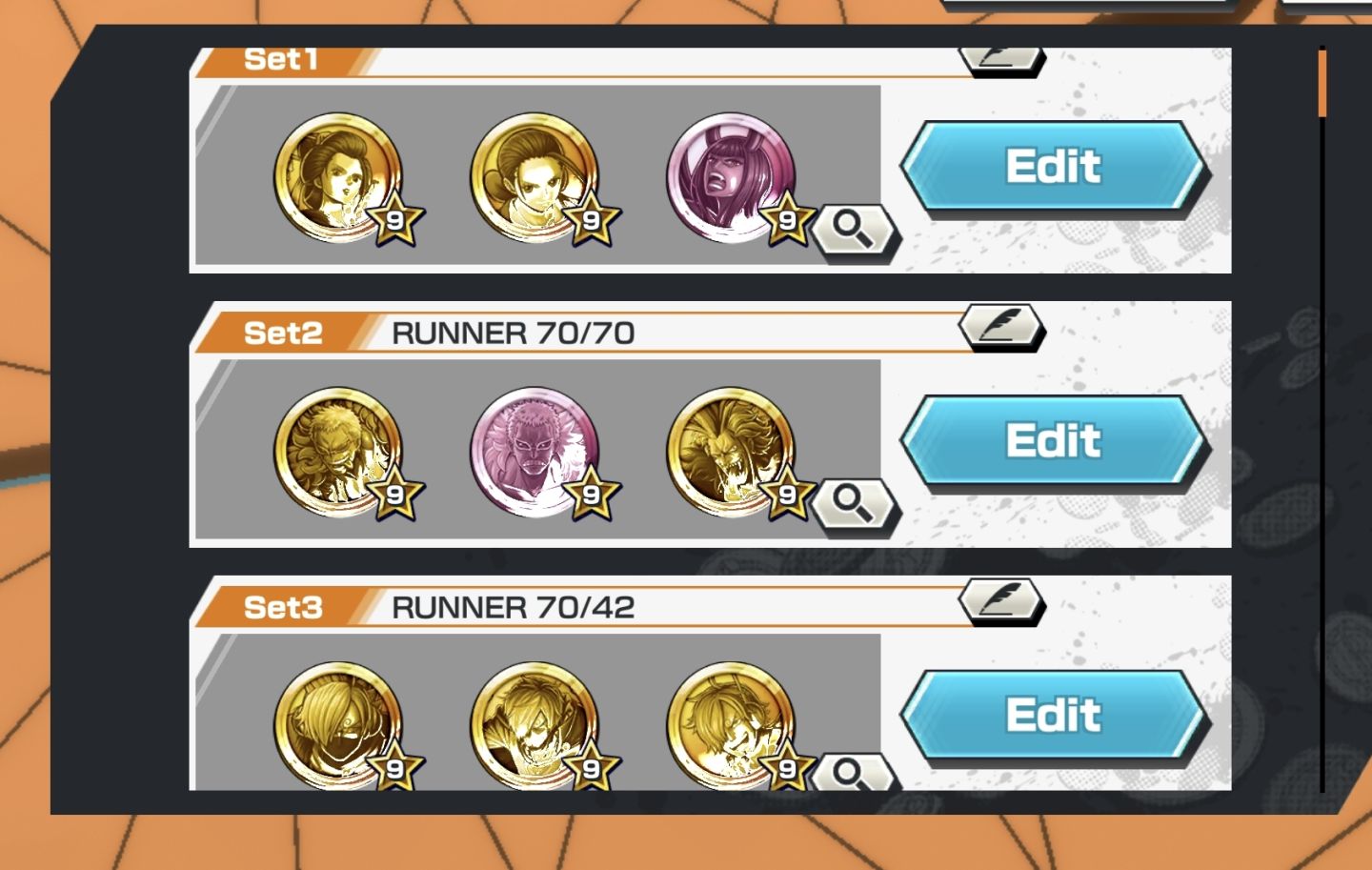 Conta opbr com fono na party azul, conta meta com zoro/sanji com melhor set