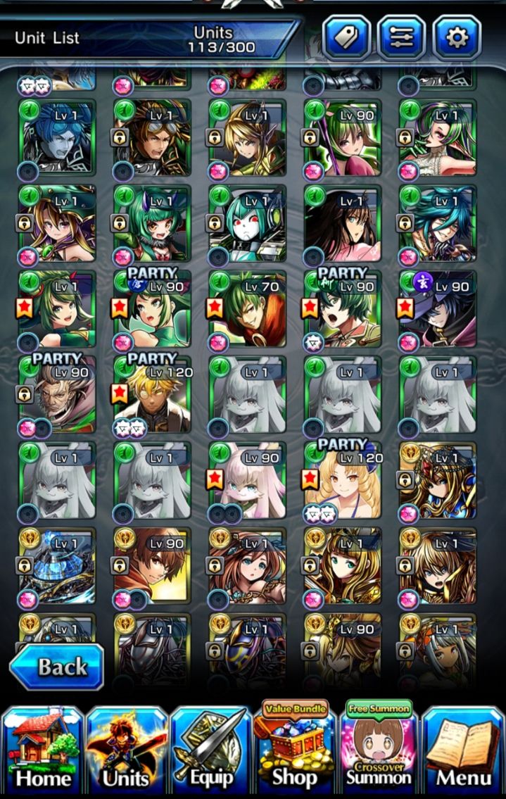 CONTA GRAND SUMMONERS RANK 118 - PERSONAGENS META & COLLABS + 2 acend dessa colb