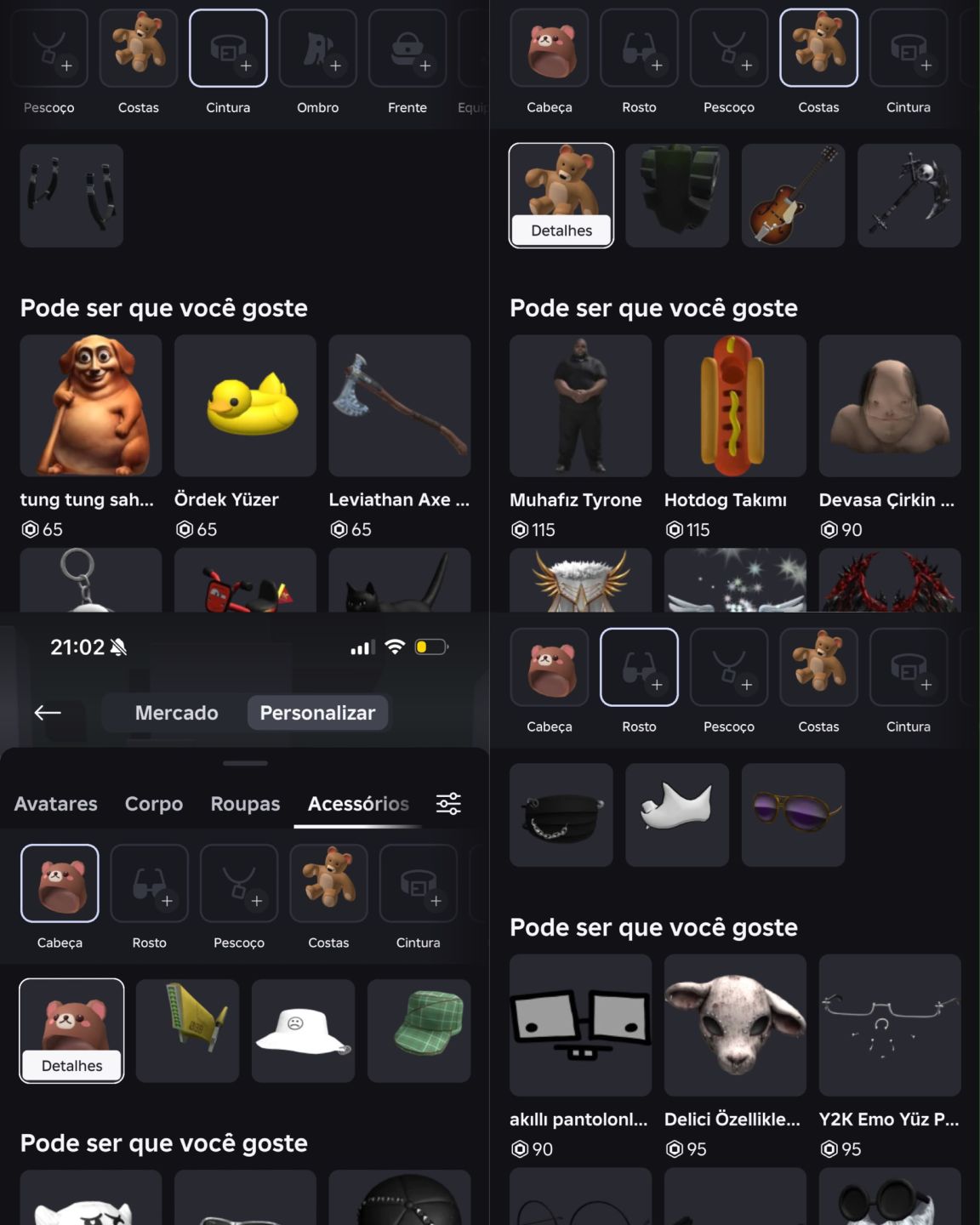 CONTA DE ROBLOX INVENTARIO AVALIADO EM 1.8K DE ROBUX