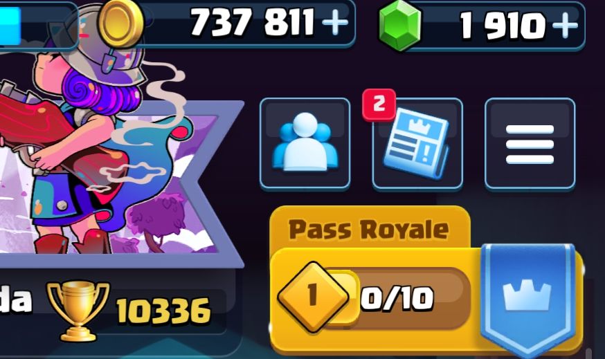 Conta de Clash Royale 10k troféus com muitas gemas