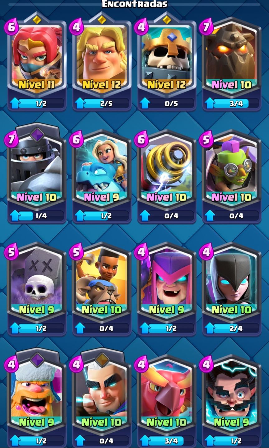 Conta do Clash Royale na Arena 20 e com de Troféus 7583