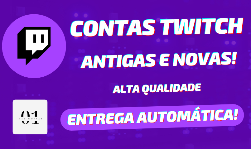 CONTAS TWITCH ANTIGAS E NOVAS | SEM/COM SEGUIDORES | +OPÇÃO COM AFILIADO