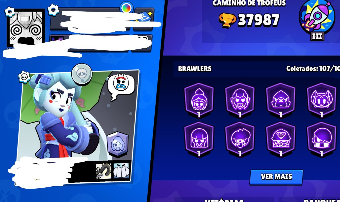 BRAWL STAR| 37.987 Troféus |107 Brawler | Muitos Poder 11 | Conta Completo