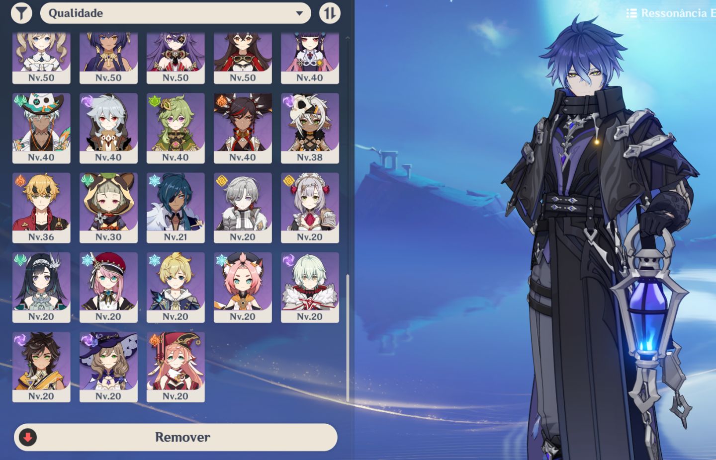 CONTA GENSHIN IMPACT ODETTE, SKIRK, FLINS, MIZUKI C2 VENTI + 132 TIROS + BENÇÃO
