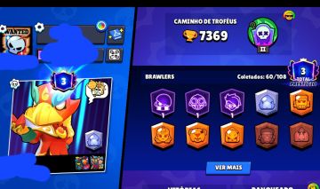 Conta do braw stars com 7k de troféu e com o Vinci e 3 prestigio