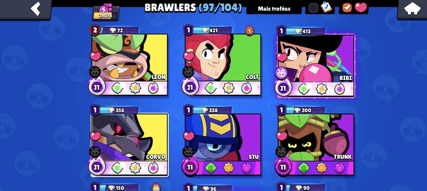 CONTA DE BRAWL STARS COM SKINS RARAS