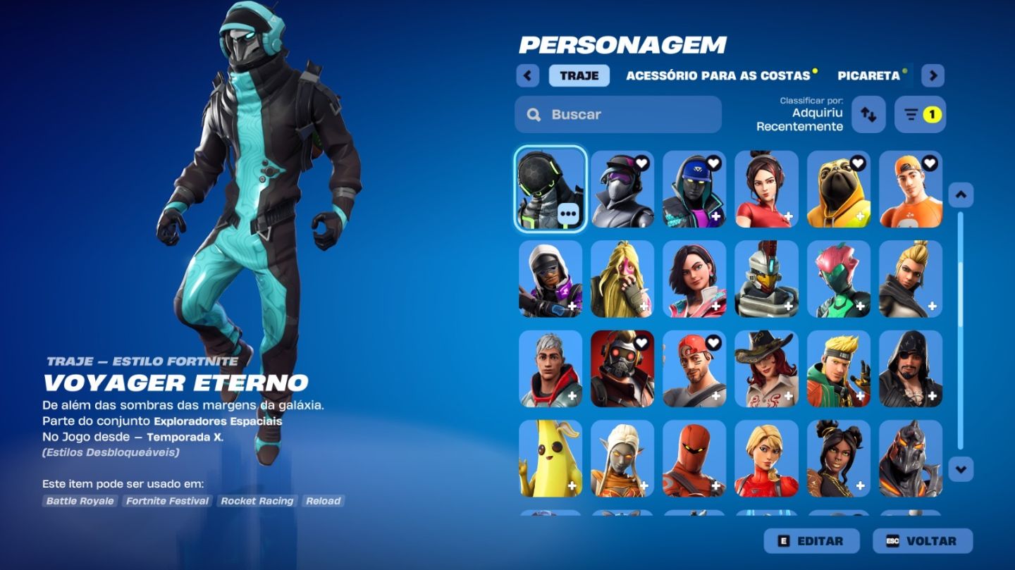 Conta Fortnite com Salve o mundo, itens e skins raras, 1400 Vbucks, varios jogos