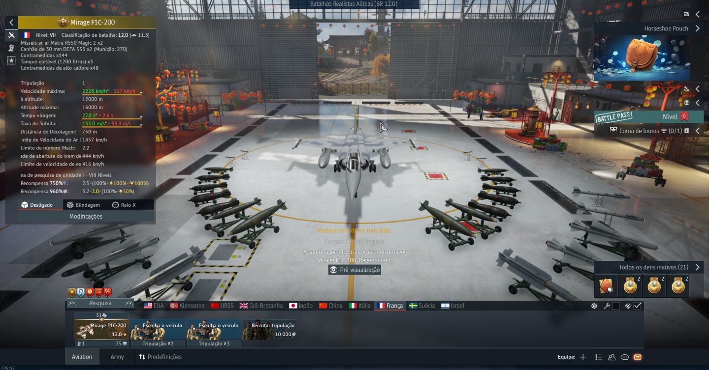 Conta War thunder Top tier em aviação