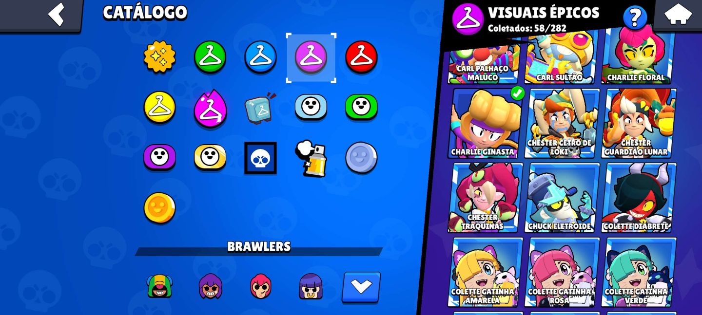 Conta Brawl Stars super rara com skins exclusivas