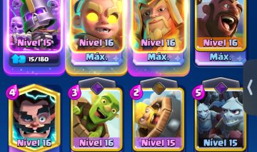 CONTA CLASH ROYALE DECK NÍVEL 15/16 FULL