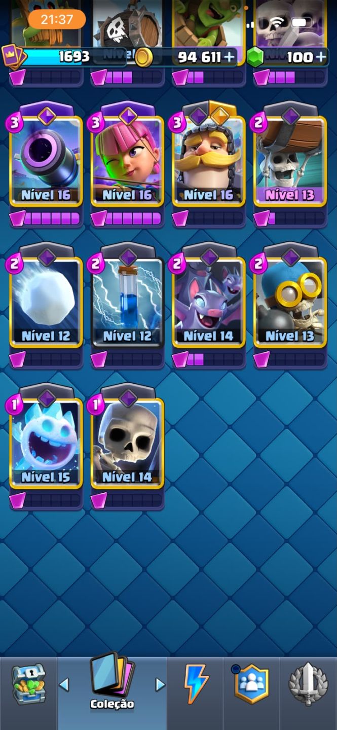 CONTA CLASH ROYALE | 123/123 CARTAS | CARTAS NÍVEL 16 + HERÓIS + EVOLUÇÕES