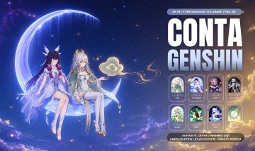 AR 56- Zibai + Arma Assinatura / Columbina / Durin / Arlecchino +T5s+2450 Gemas