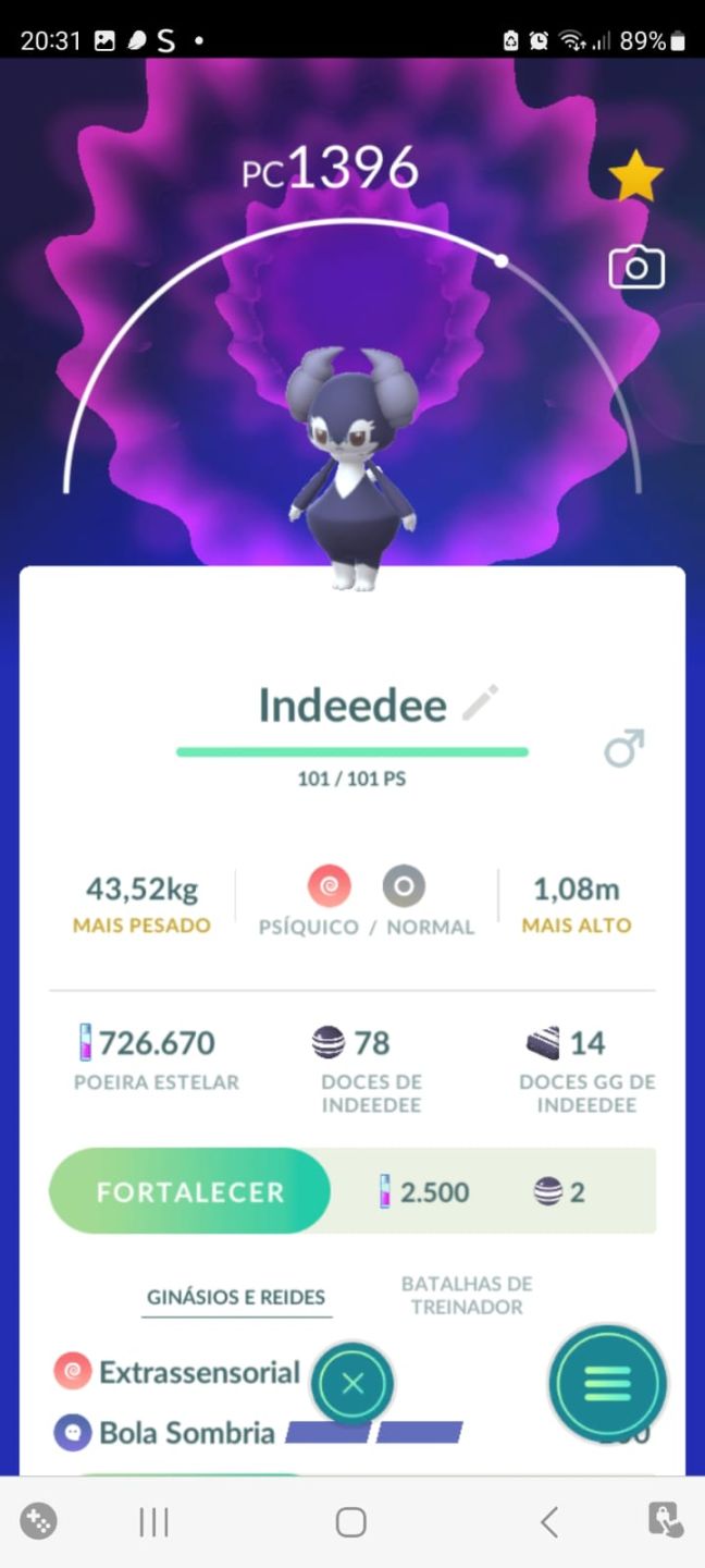 Conta Pokemon Go nível 58 Brilhantes Raros