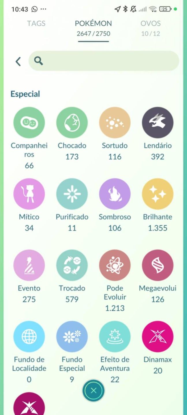 CONTA POKÉMON GO RARA LVL 70 | 1355 SHINY | 2647 POKÉMON | 275 EVENTOS