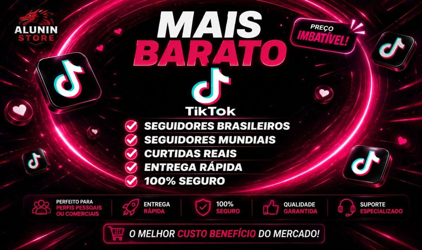 TIKTOK | SEGUIDORES BR E GRINGO | CURTIDAS | VIEWS