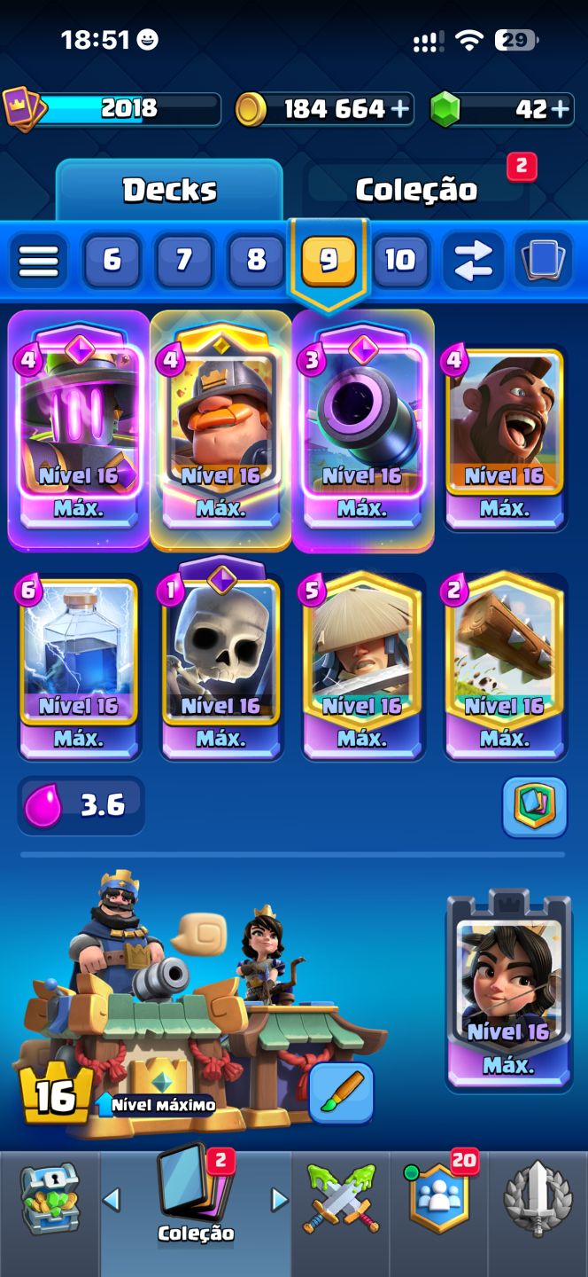 CONTA CLASH ROYAL FULLL TOPADA !