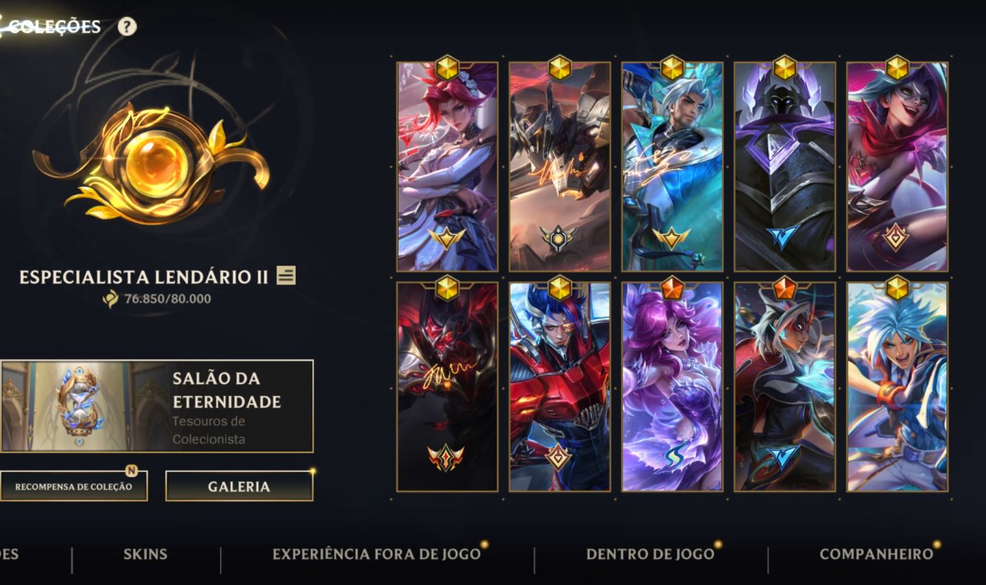 Conta de Wild Rift pra colecionador