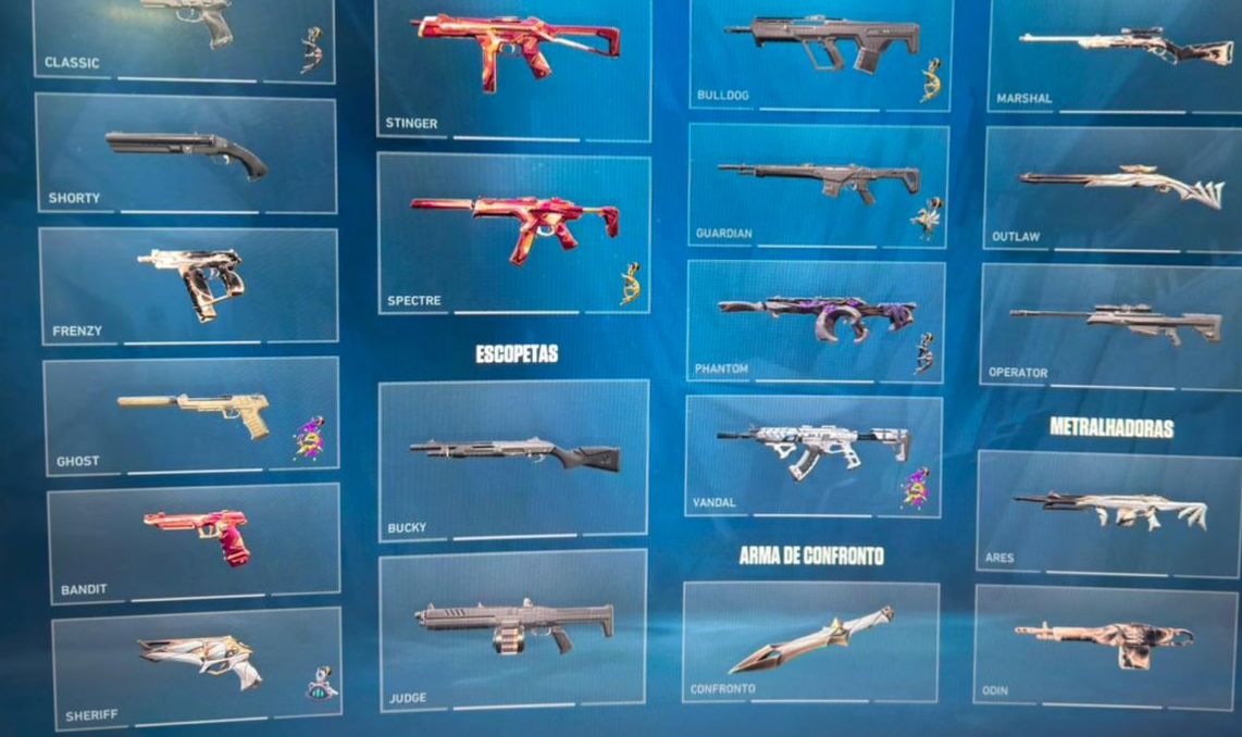CONTA VALORANT COM SKINS DE VANDAL E PHANTON