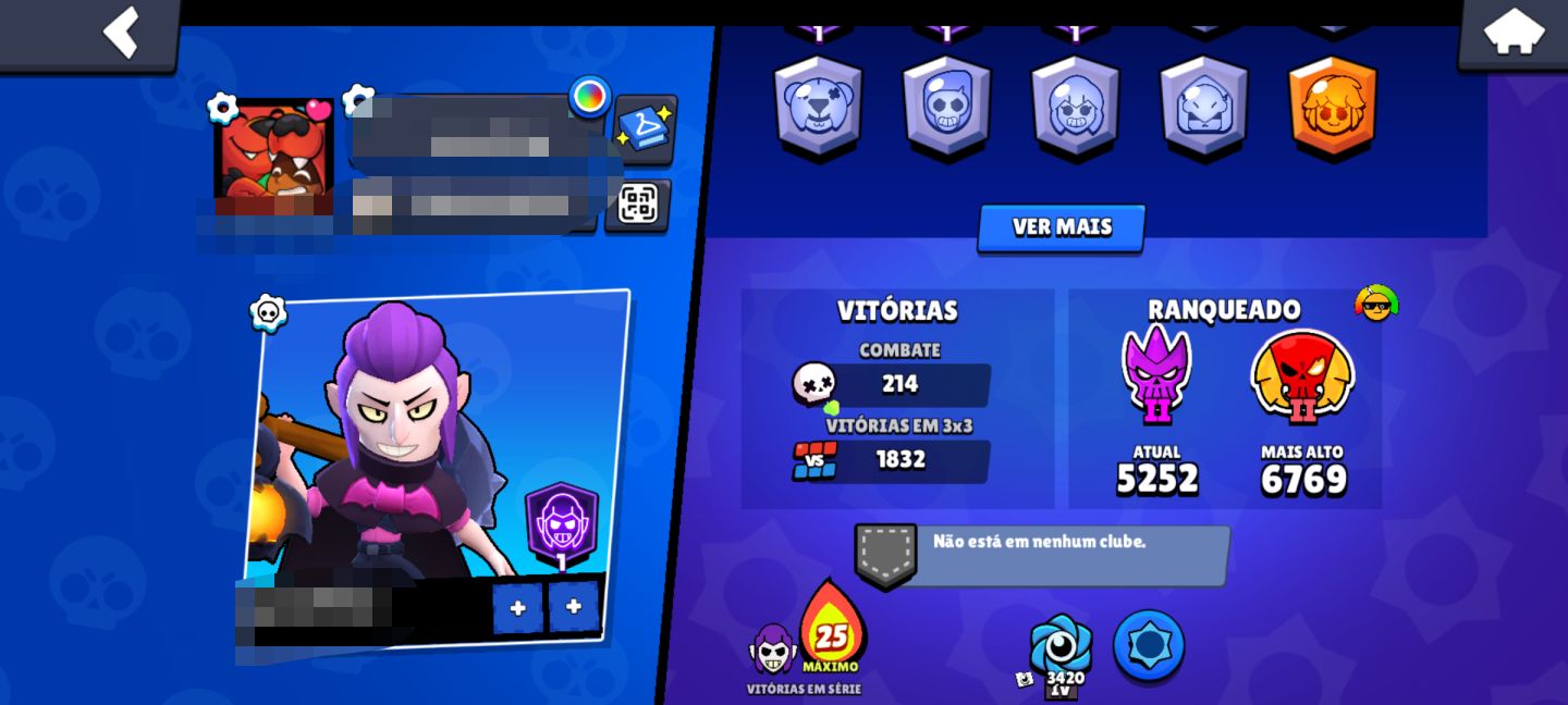CONTA DE BRAWL STARS FA 9K TROFÉUS INICIANTE