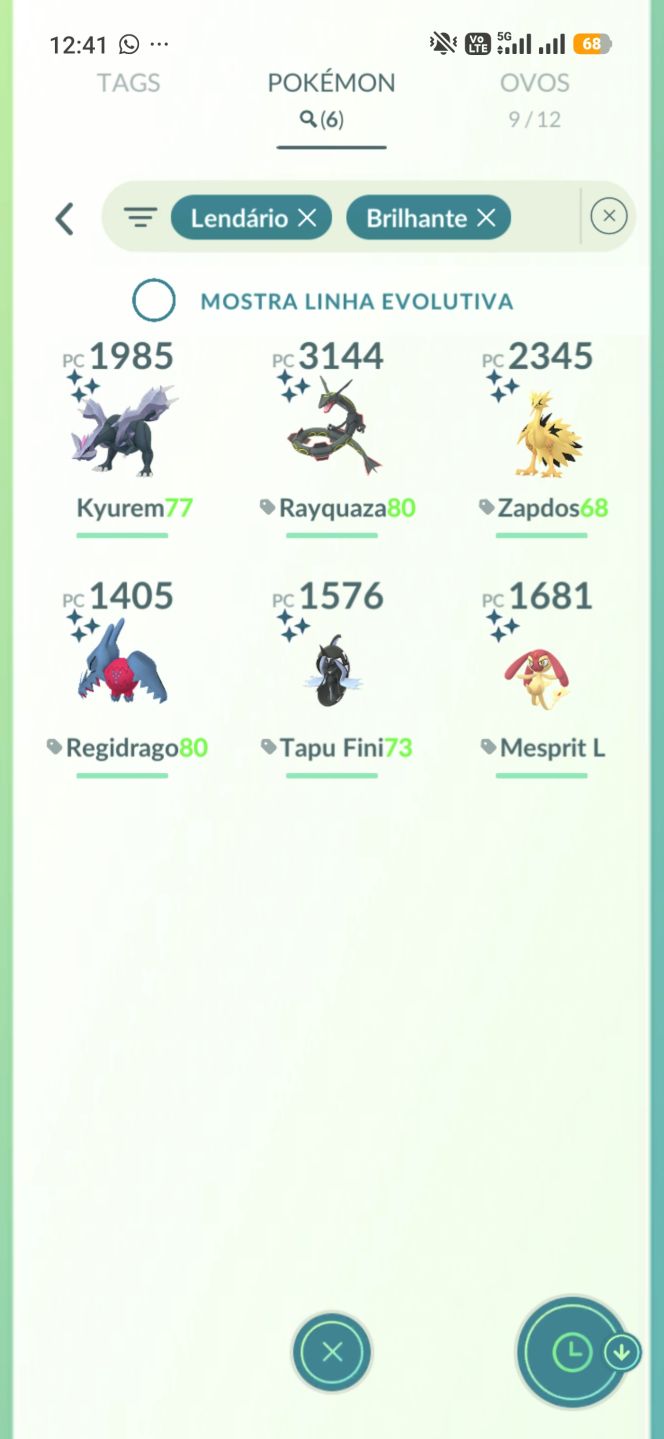 Conta Lvl 59 com Zapdos de Galar, Rayquaza, Eventos Shiny