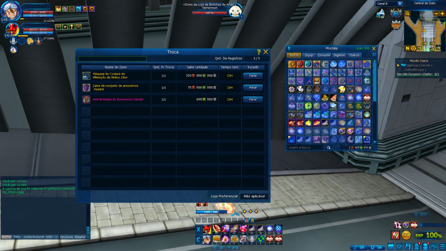 Conta com Rank U e Set Yolei