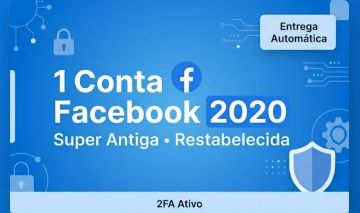 1x Conta Facebok Super Antiga 2020| Restabelecida |2FA Ativo| Entrega Automatica