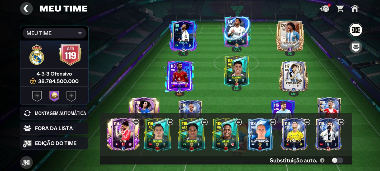 Conta Fc Mobile 119 Maradona 120