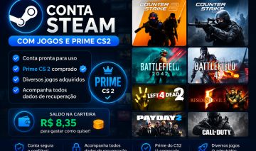 CONTA STEAM A VENDA COM PRIME CS2 E DIVERSOS JOGOS