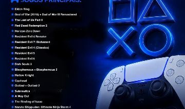CONTA PLAYSTATION TOP! Elden Ring, RE4 Remake, TLOU 2, Red Dead 2 e +18 Jogos!