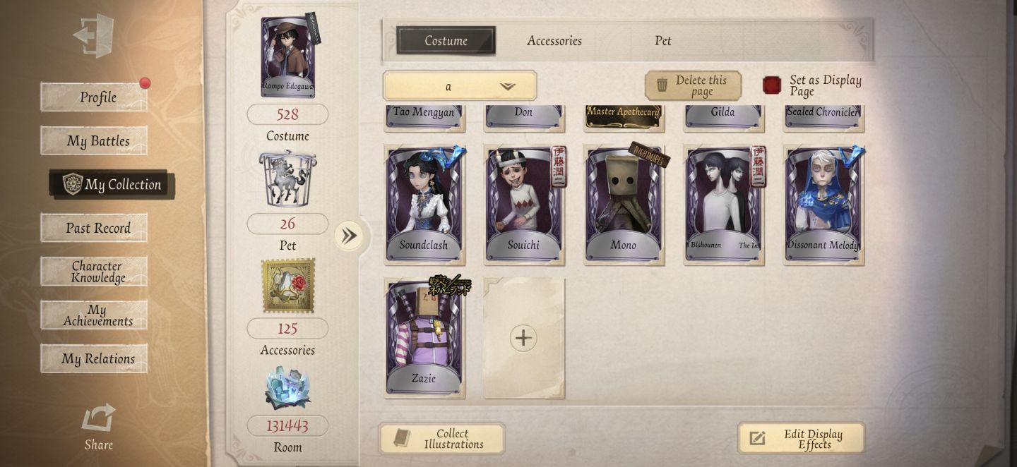 Conta Identity V com Ryuk e muito mais!