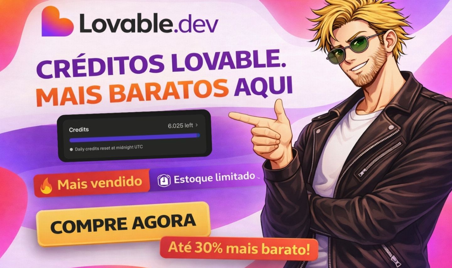 LOVABLE.DEV CRÉDITOS NA SUA CONTA - PROMOÇÃO IMPERDÍVEL