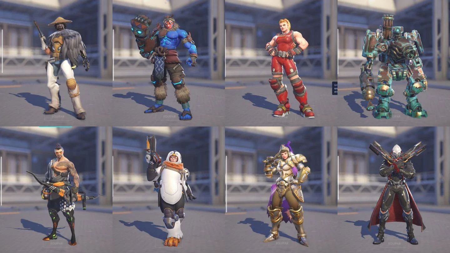 Conta Overwatch Platina + 100 Skins + 2 Arma Mitica + 3 Personagens Miticos