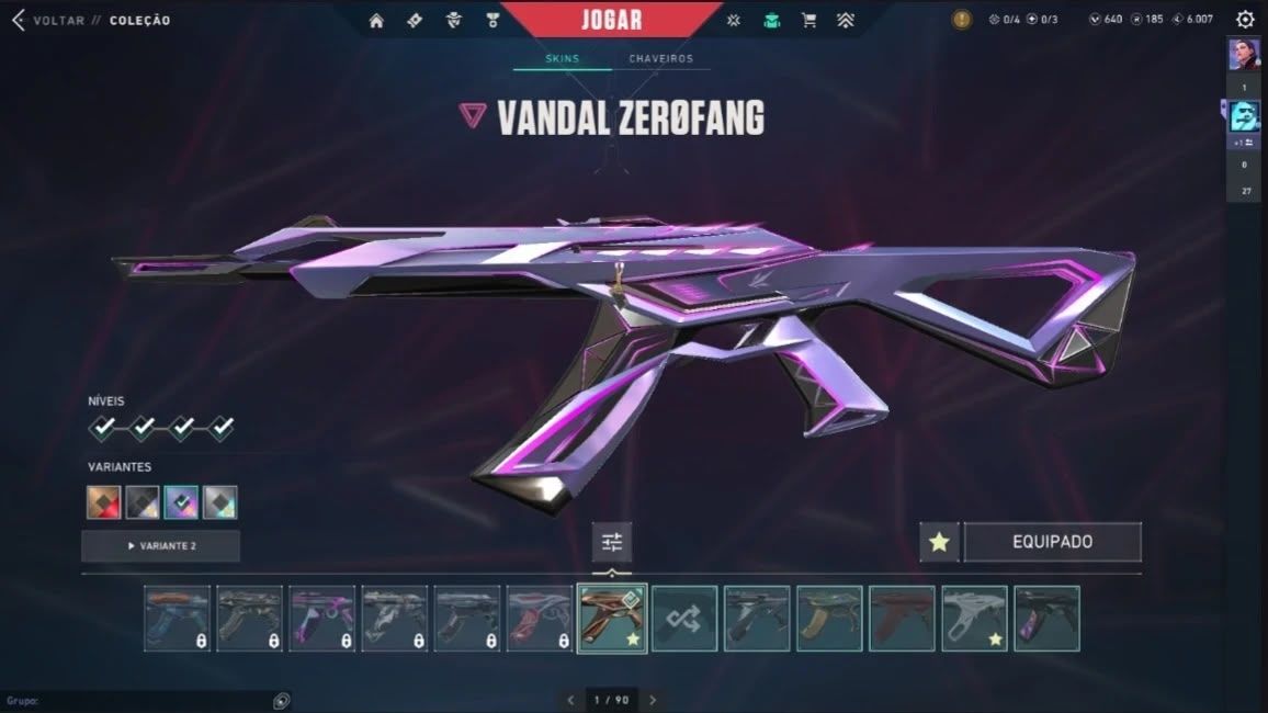 Conta Valorant completa, Karambit RGX, Vandal Kuronami, Sheriff, Operator, Ghost