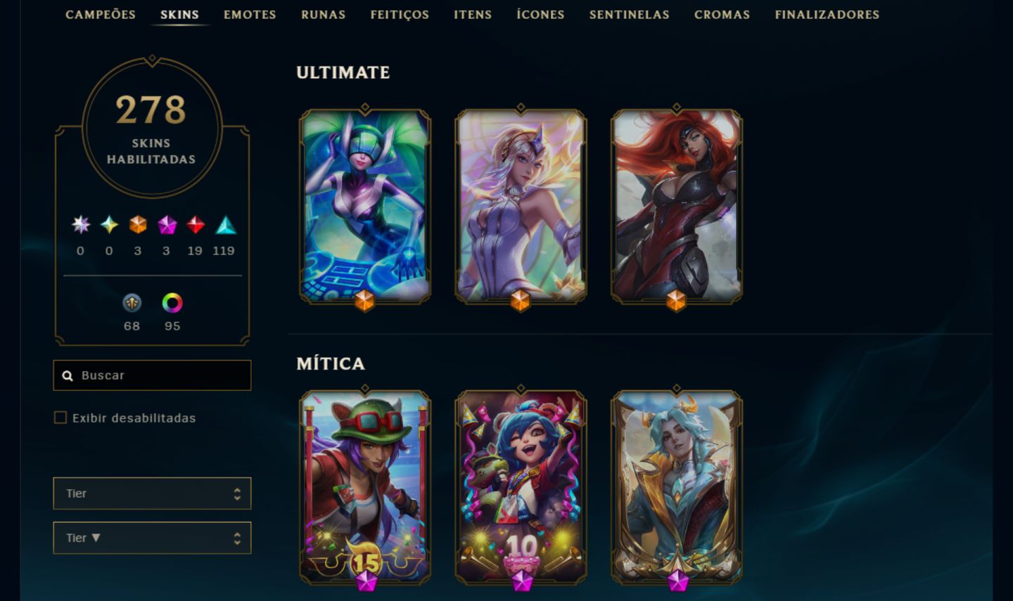 CONTA ESMERALDA - 278 SKINS - lvl 790 - Full acess