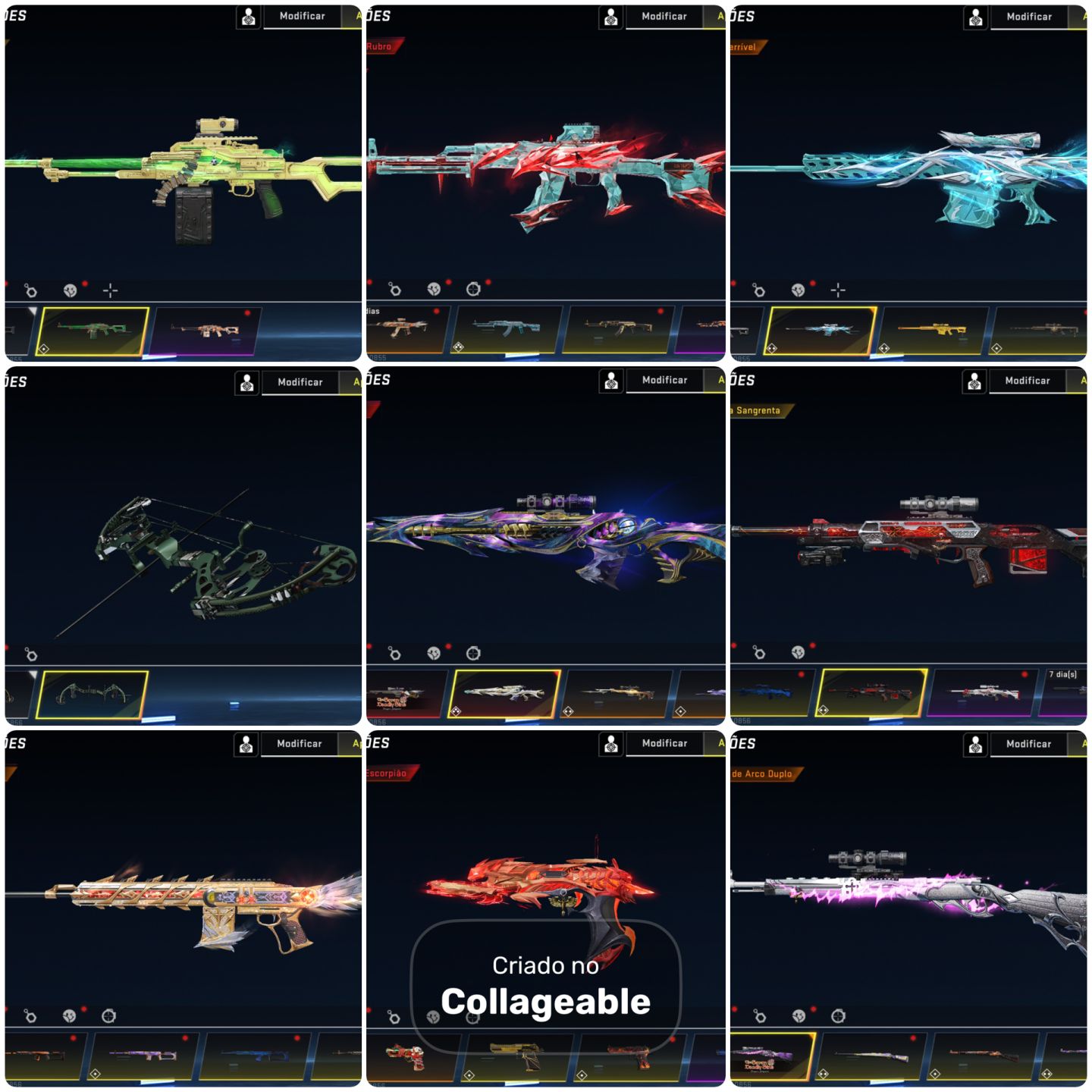 Conta blood strike com muitas skins