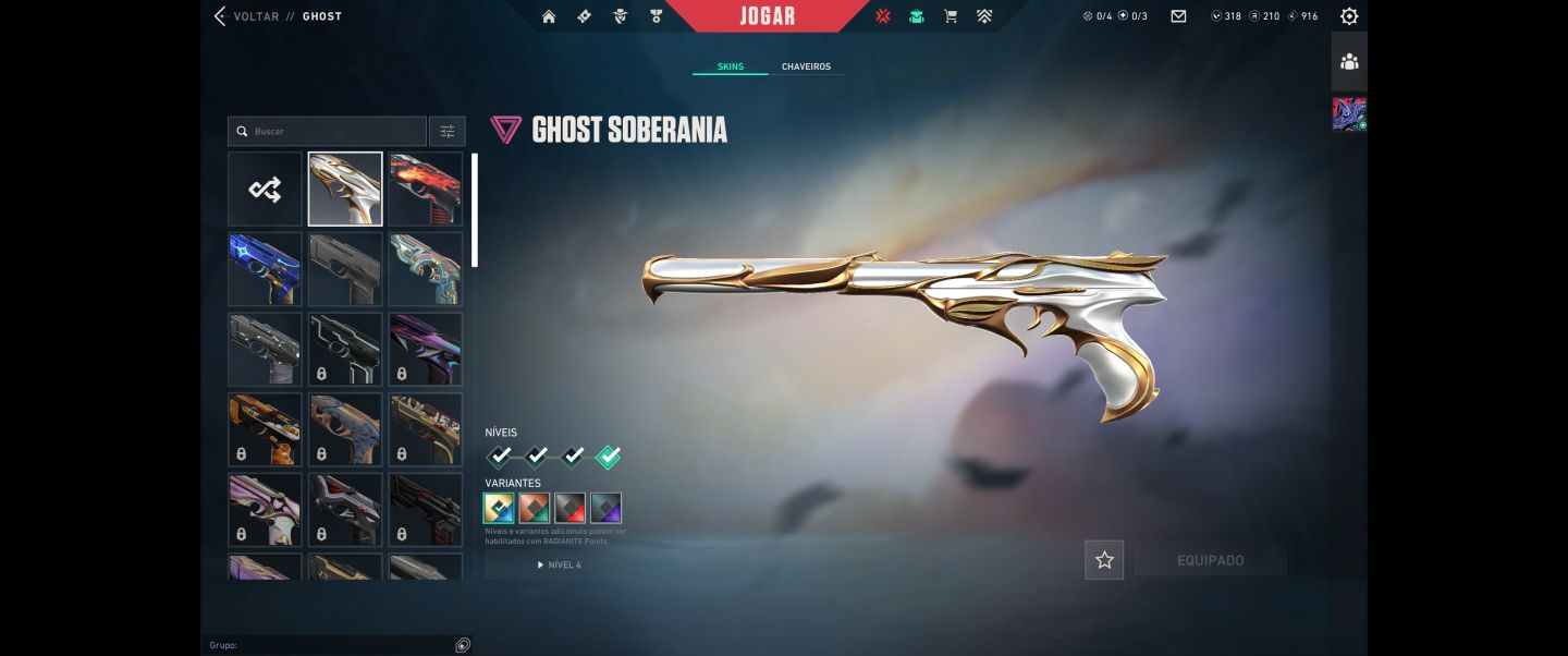 CONTA VALORANT com várias skins. R$1330.80 gasto na conta