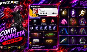 CONTA FREE FIRE | 6 ANOS | PRIME 4 | ITENS RAROS