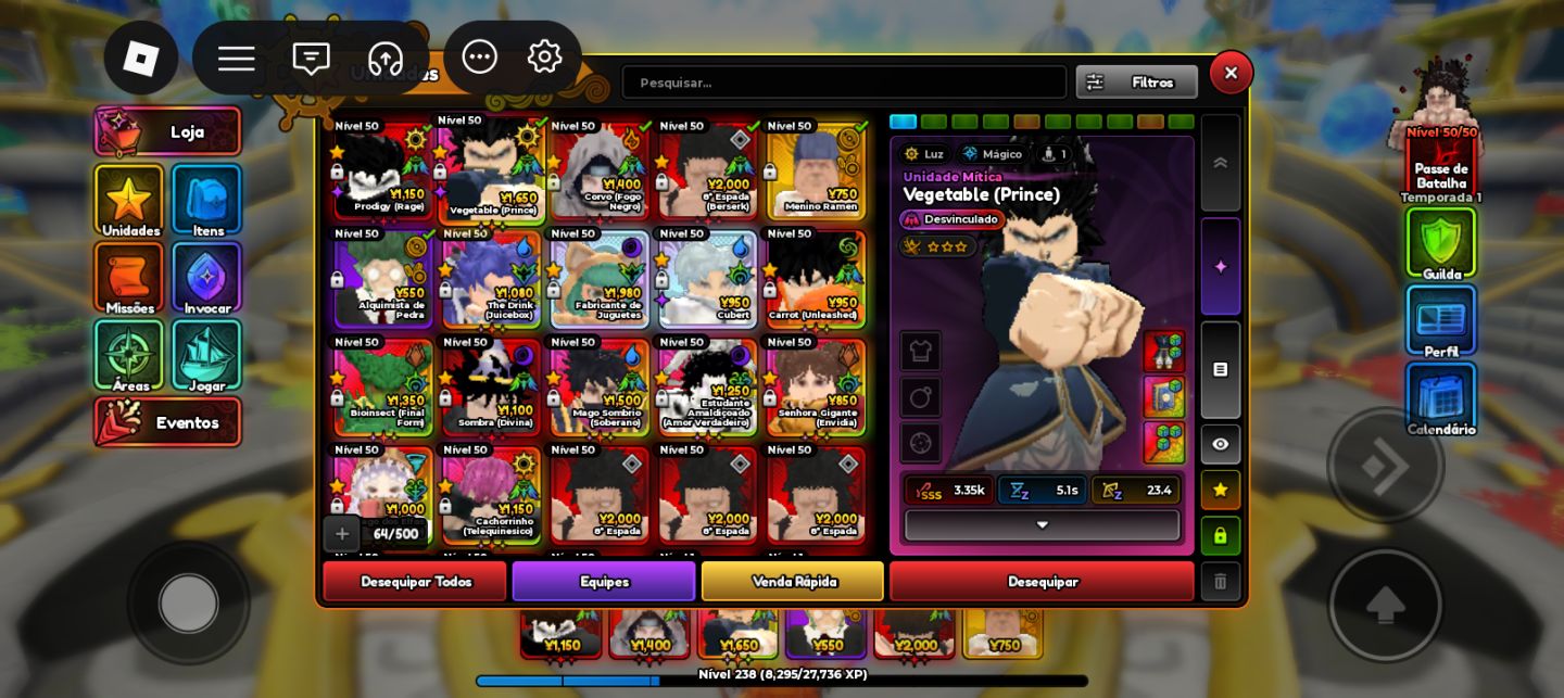 CONTA ANIME EXPEDITIONS LEVEL 230+ END GAME