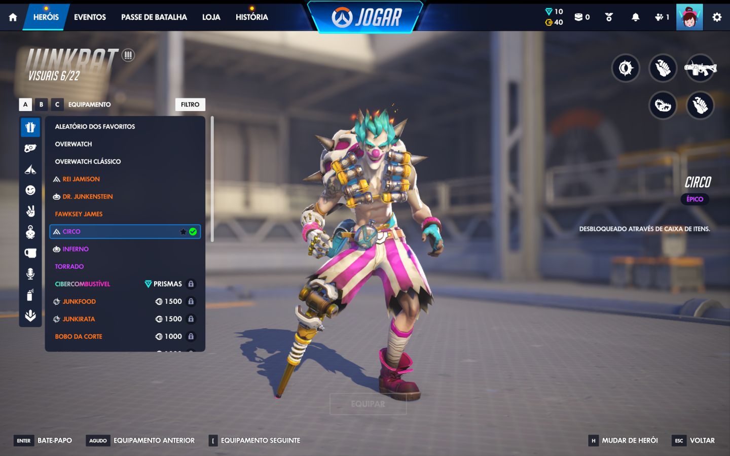 Conta de overwatch main dps/suporte com 3 passes comprados