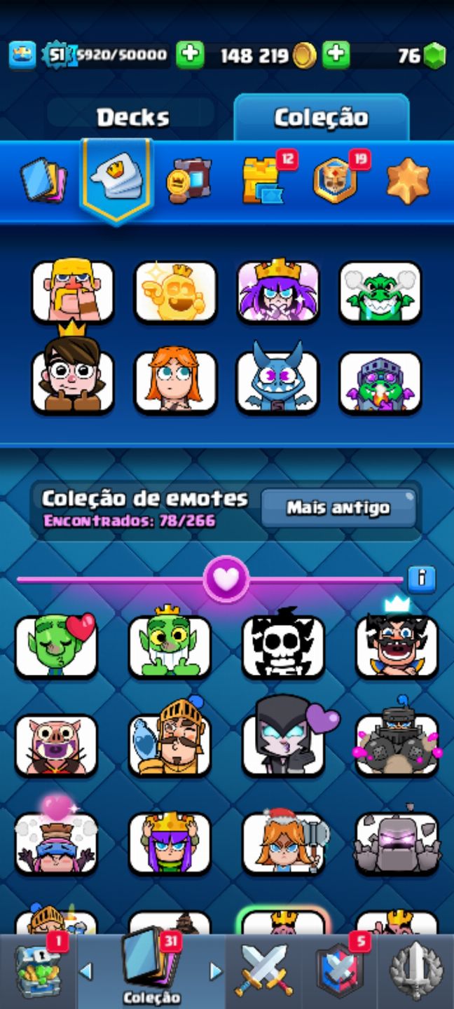 Conta de Clash royale a venda