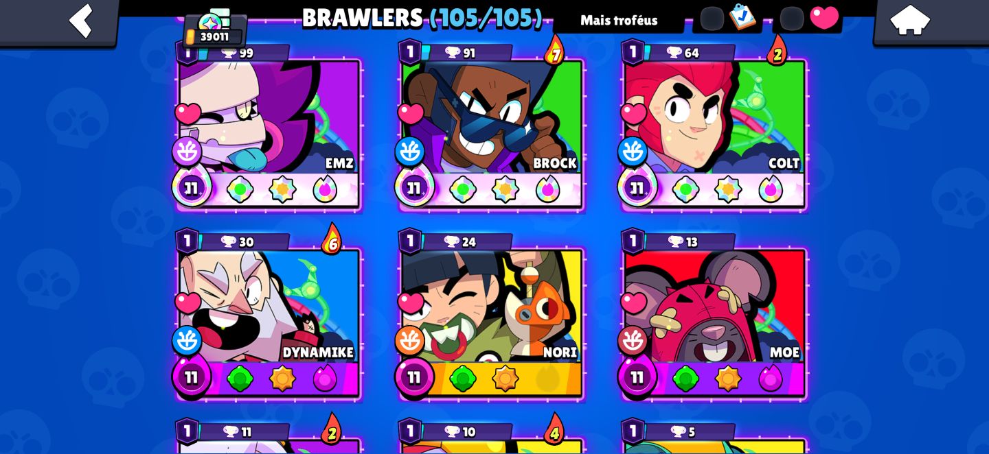 Conta Brawl Stars top