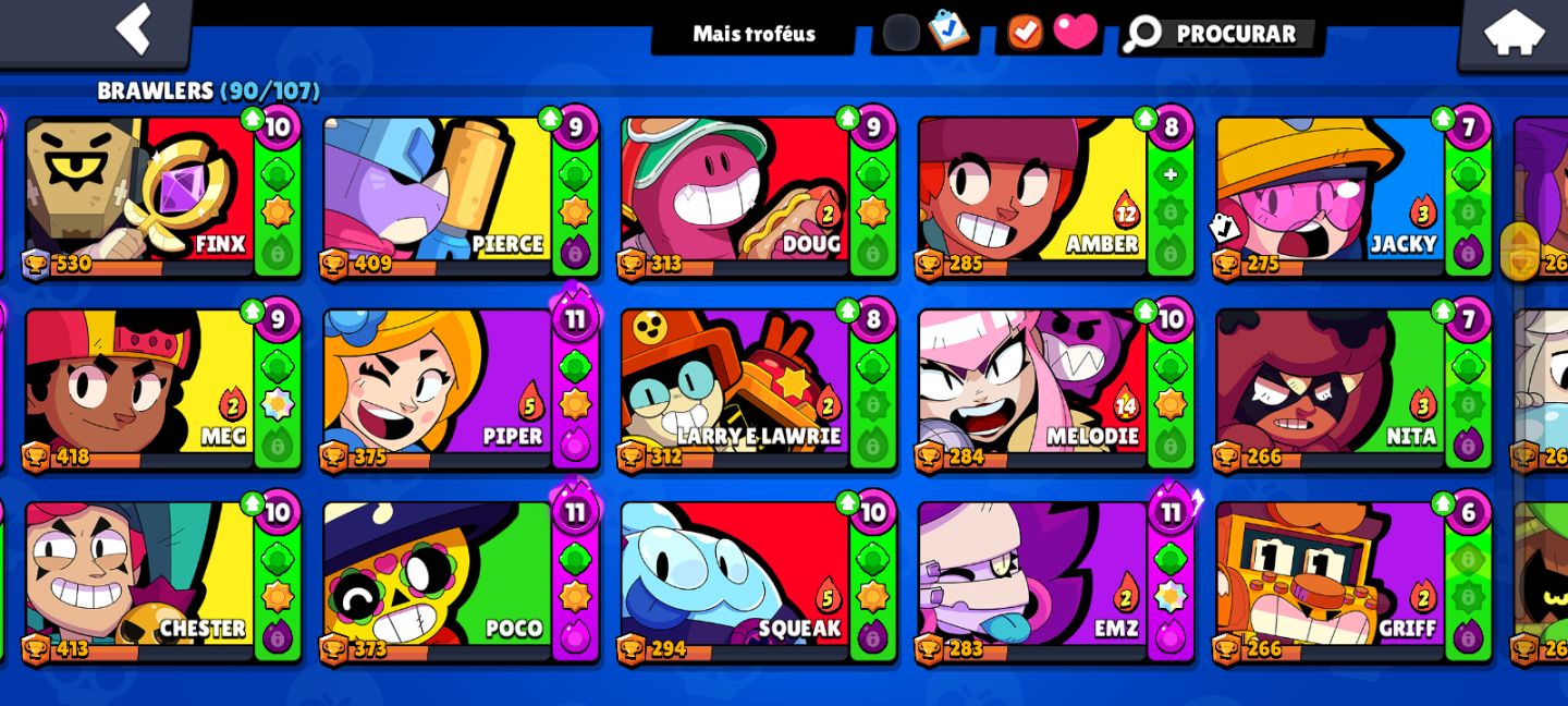 Conta iniciante de brawl star