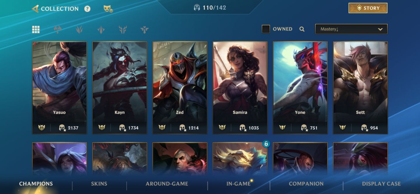 Conta Mestre com 60 Skins !