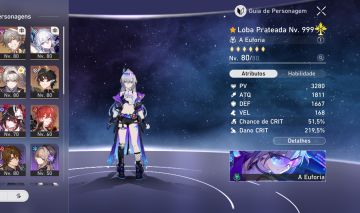Conta no HSR, Silver Wolf 999+cone, Himeko+cone, Blade Mortenax+cone