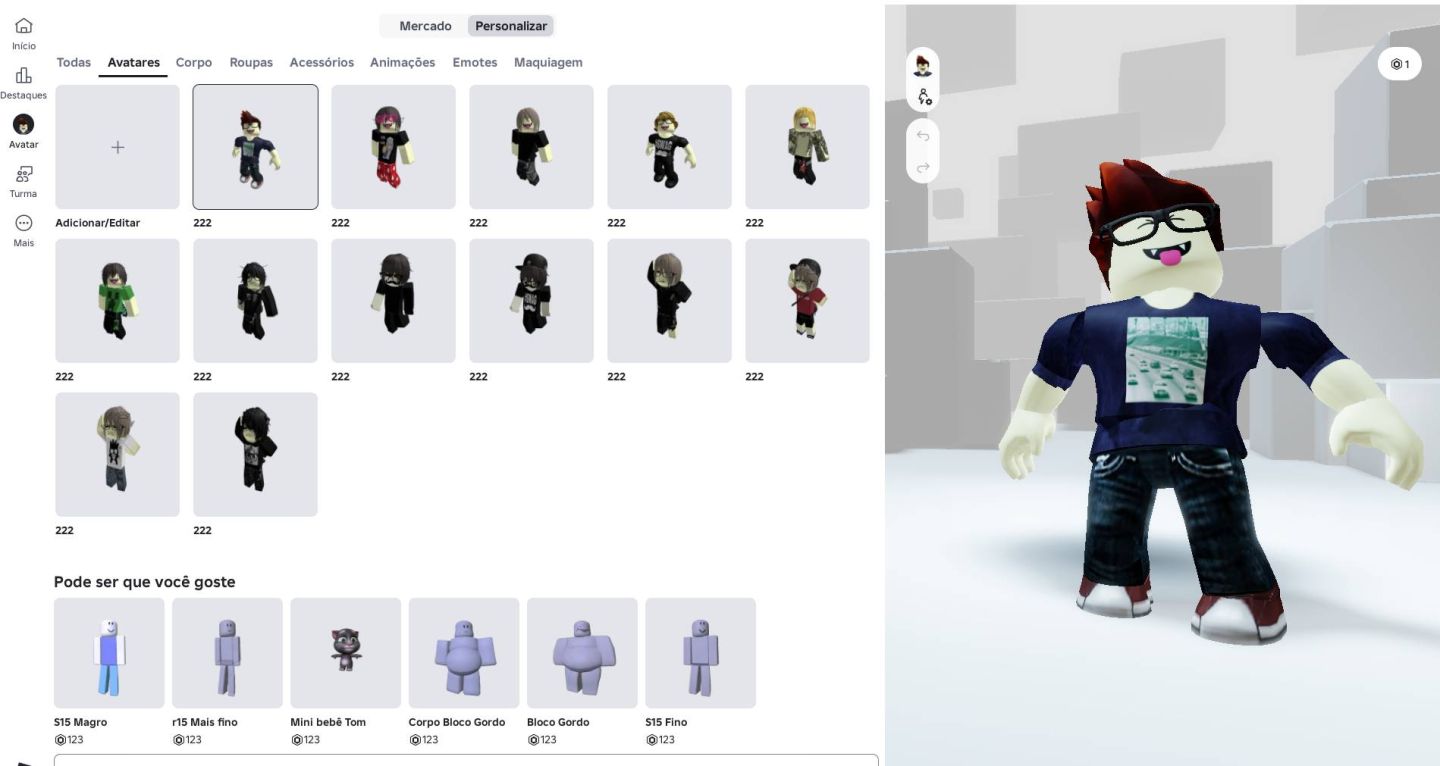 CONTA ROBLOX VARIAS ROUPAS E ESTILOS PROMOOO!!!!!