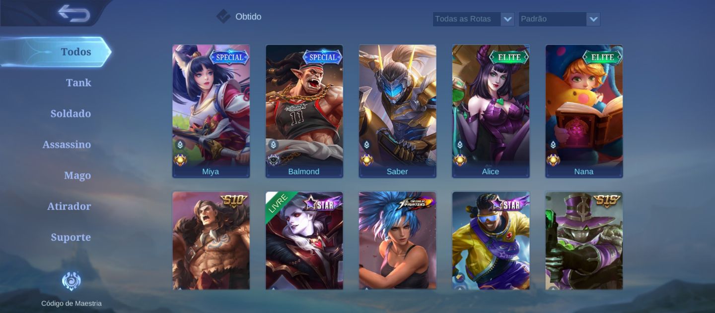 Conta boa mobile legends. Diversas skins . Conta antiga . Muito boa