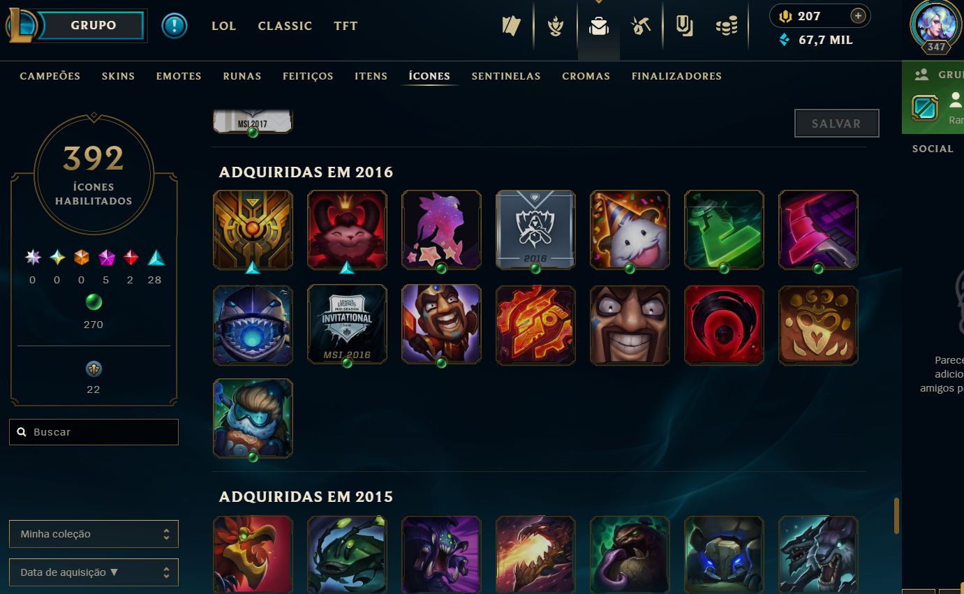 [ENTREGA AUTOMÁTICA] CONTA LOL LEVEL 347 UNRANKED (PRONTA RANKED) - FULL ACESSO!