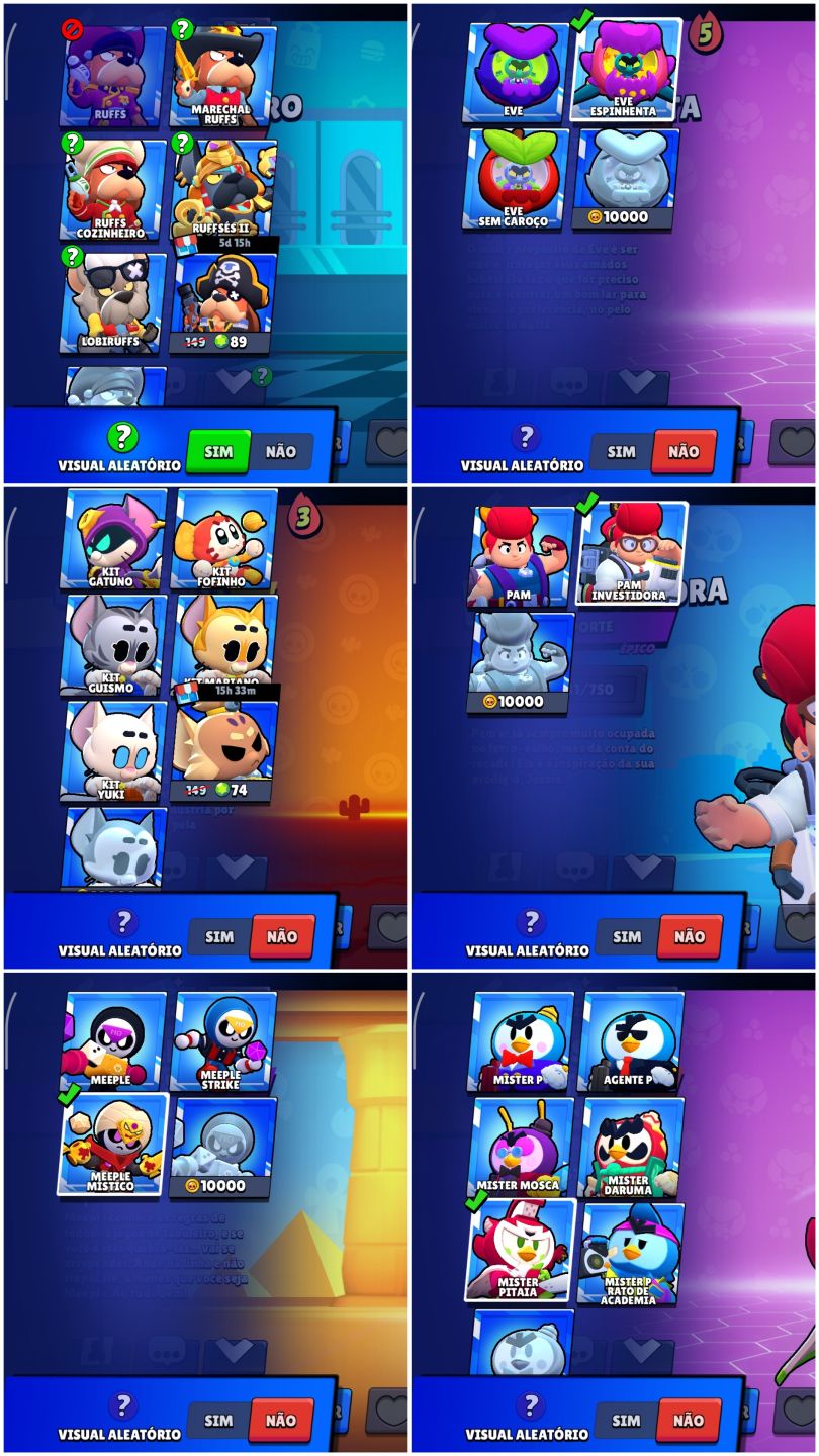 Conta de brawl stars 80 mil troféus, skins raras+ conta antiga barata