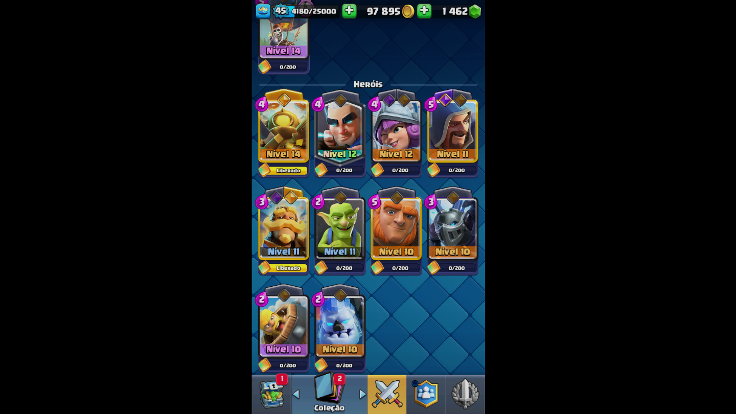Conta de clash royale com 9800 trofeus conta boa demais valor negociavel!!